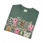 Broken Arrow Graphic T‑Shirt — Retro Patchwork Lettering Tee