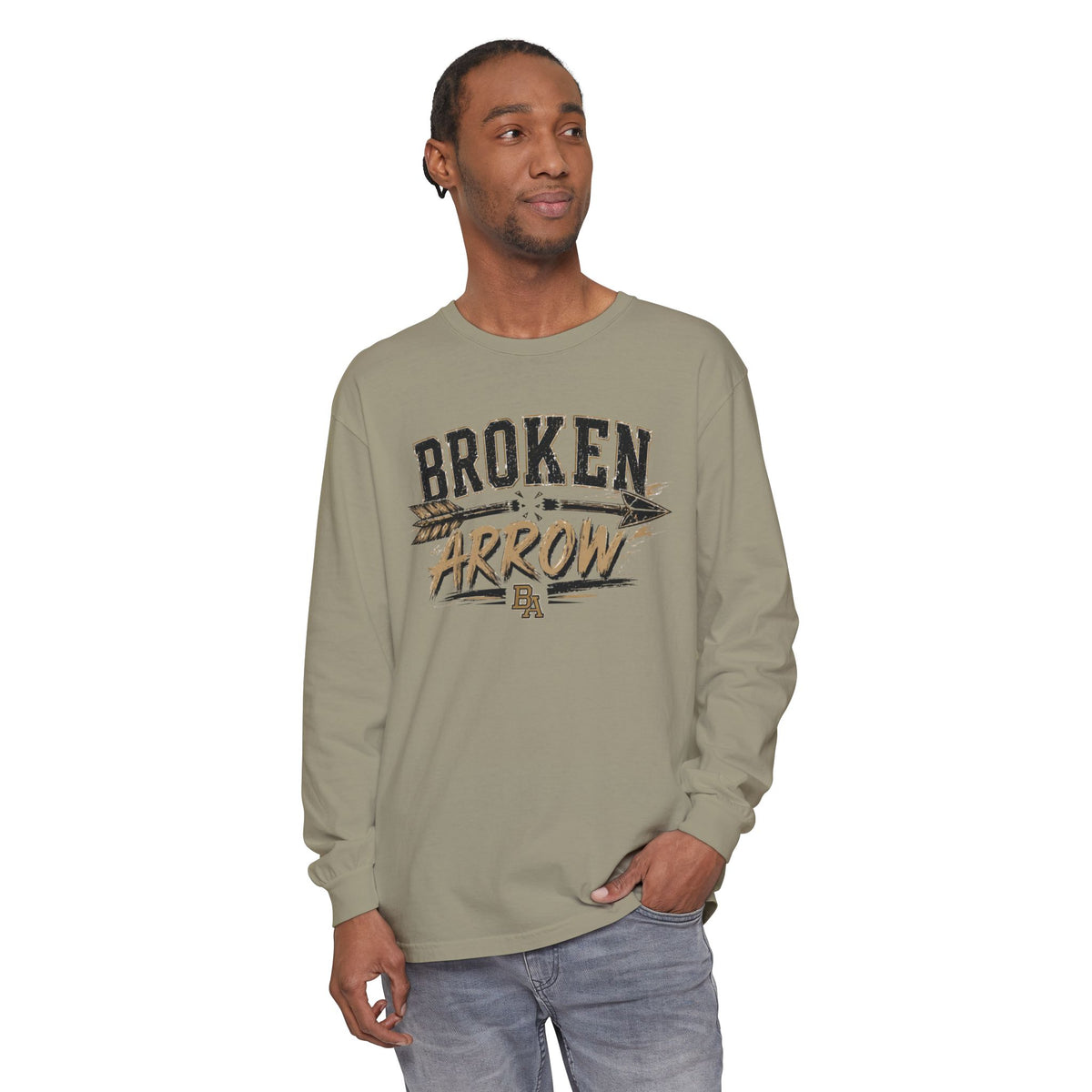 Broken Arrow Long Sleeve T-Shirt – Vintage Arrow Graphic