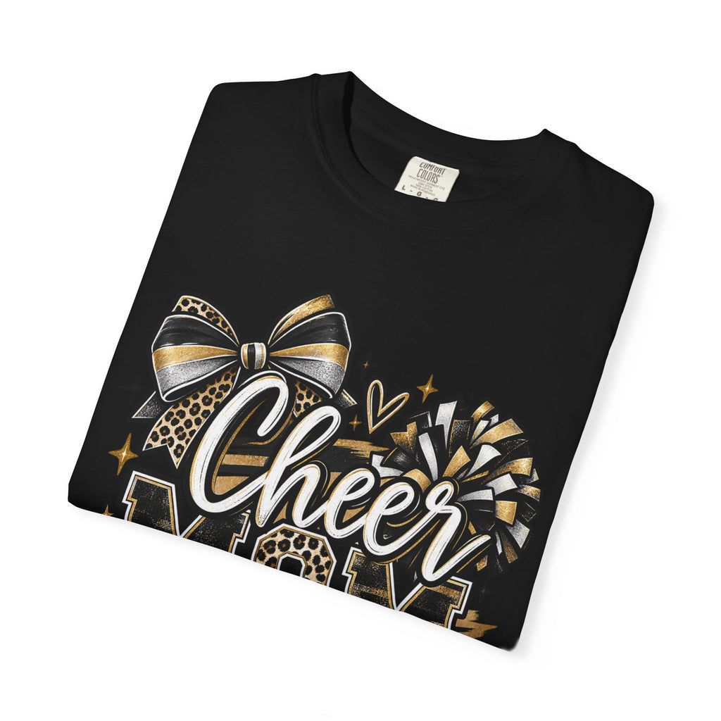 Cheer Mom T-Shirt — Pom-Pom & Megaphone Design for Cheerleading Parents