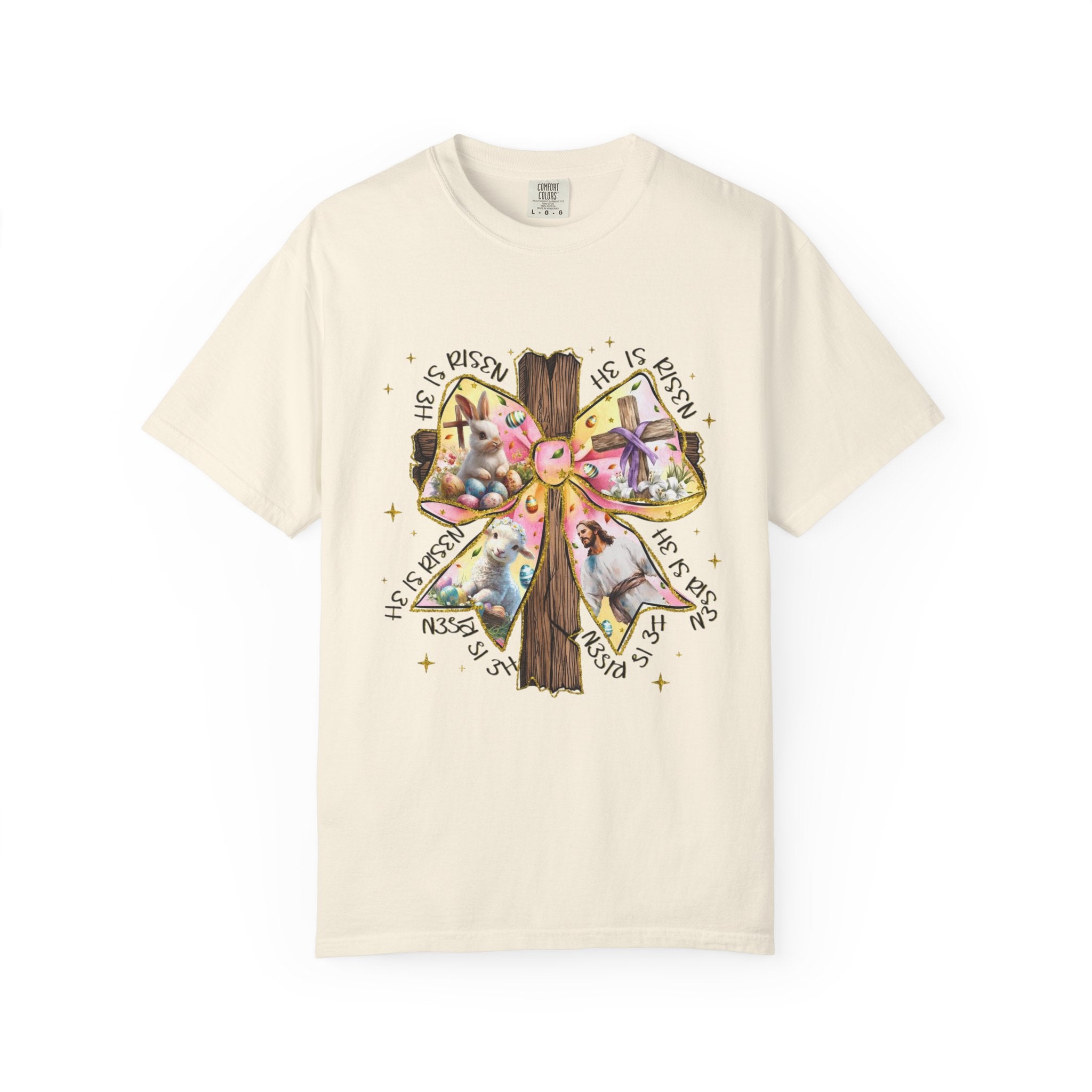 Cross & Ribbon T-Shirt — Jesus is With Us Graphic Tee