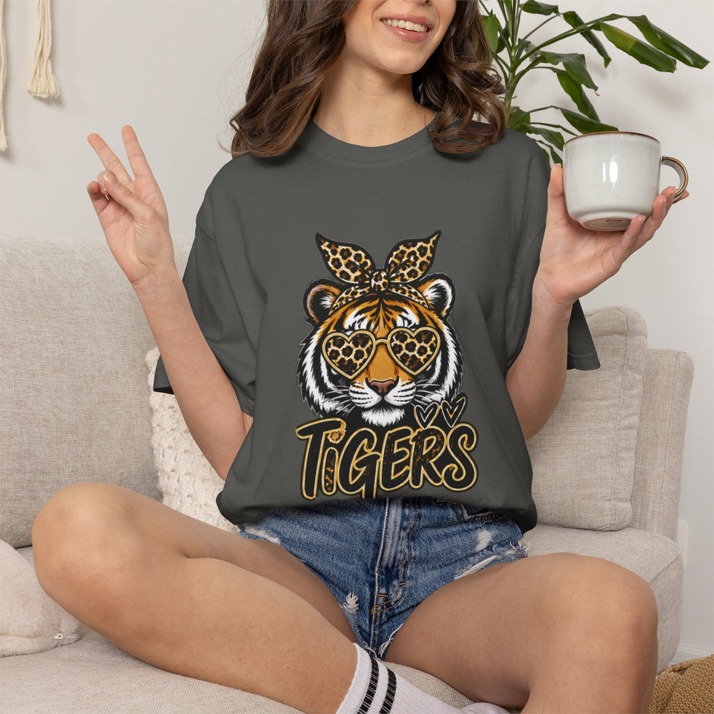 Tigers Leopard-Print Tiger Graphic Tee