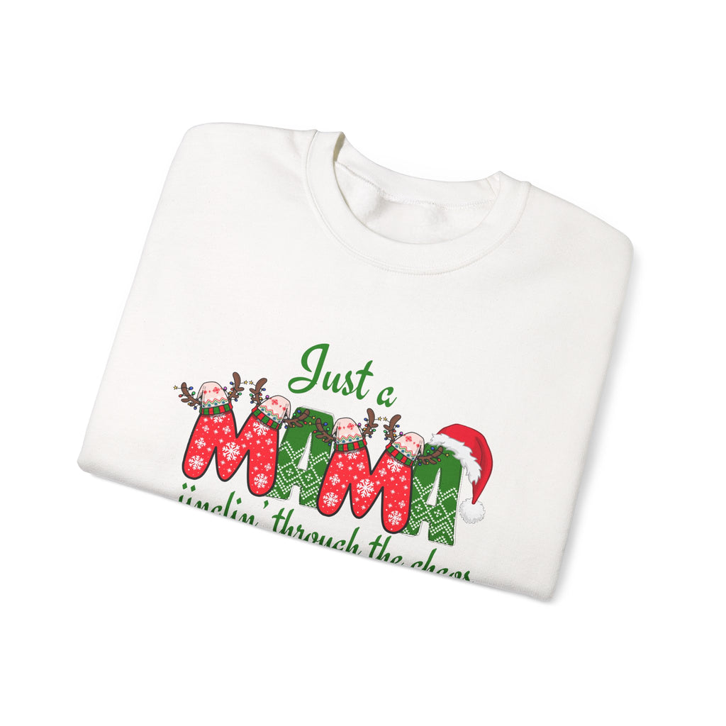 Just a Mama Holiday Crewneck Sweatshirt