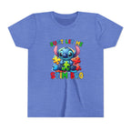 Youth Tee - 'Just Let Me Stim Bro' Cute Stitch Autism Puzzle Pieces