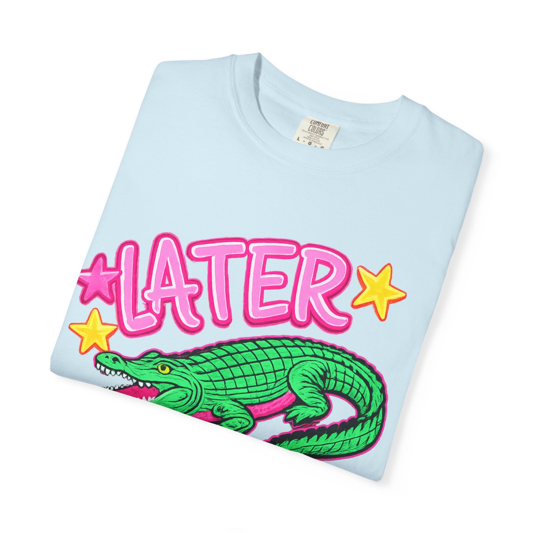 Later, After While Crocodile T-Shirt — Retro Neon Alligator Graphic Tee