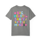 2nd grade Teacher T-Shirt — "Big Hearts Shape Little Minds" Colorful School Teacher Tee
