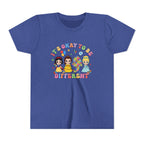 Youth Tee — "It's Okay to Be Different" Diverse Kids Graphic Shirt