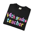 4nd grade Teacher T-Shirt — "Big Hearts Shape Little Minds" Colorful School Teacher Tee