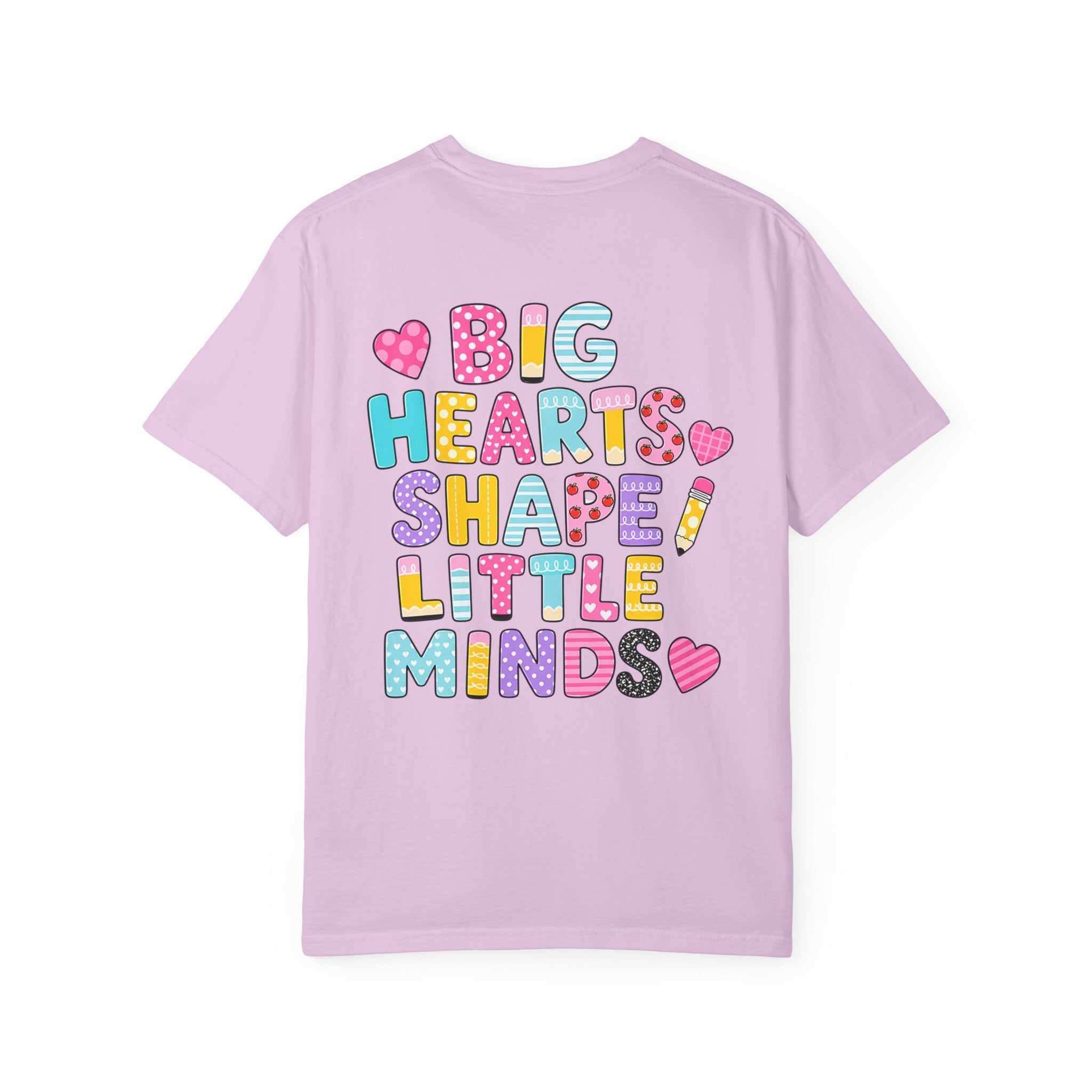 3rd Grade Teacher T-Shirt — "Big Hearts Shape Little Minds" Colorful School Teacher Tee