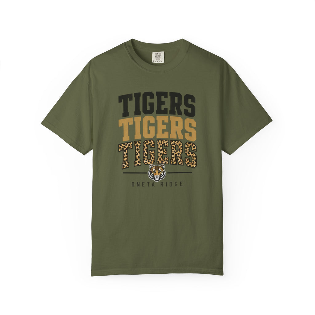Tigers Graphic T-Shirt — Oneta Ridge Leopard Print School Spirit Tee
