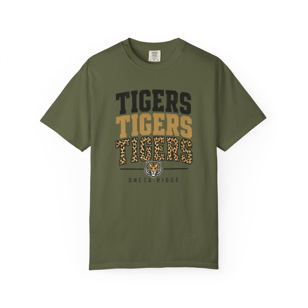 Tigers Graphic T-Shirt — Oneta Ridge Leopard Print School Spirit Tee