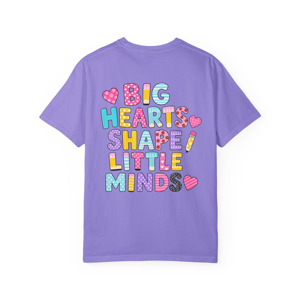 5rd Grade Teacher T-Shirt — "Big Hearts Shape Little Minds" Colorful School Teacher Tee