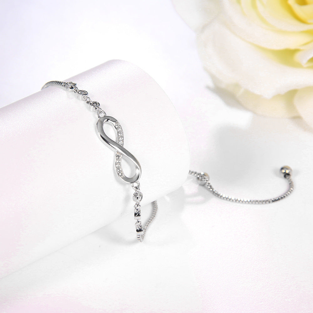 Adjustable Zircon Copper Bracelet