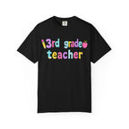 3rd Grade Teacher T-Shirt — "Big Hearts Shape Little Minds" Colorful School Teacher Tee