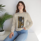 Tigers Crewneck Sweatshirt – Tiger Face with American Flag Stripe Graphic