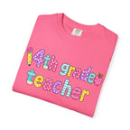 4nd grade Teacher T-Shirt — "Big Hearts Shape Little Minds" Colorful School Teacher Tee