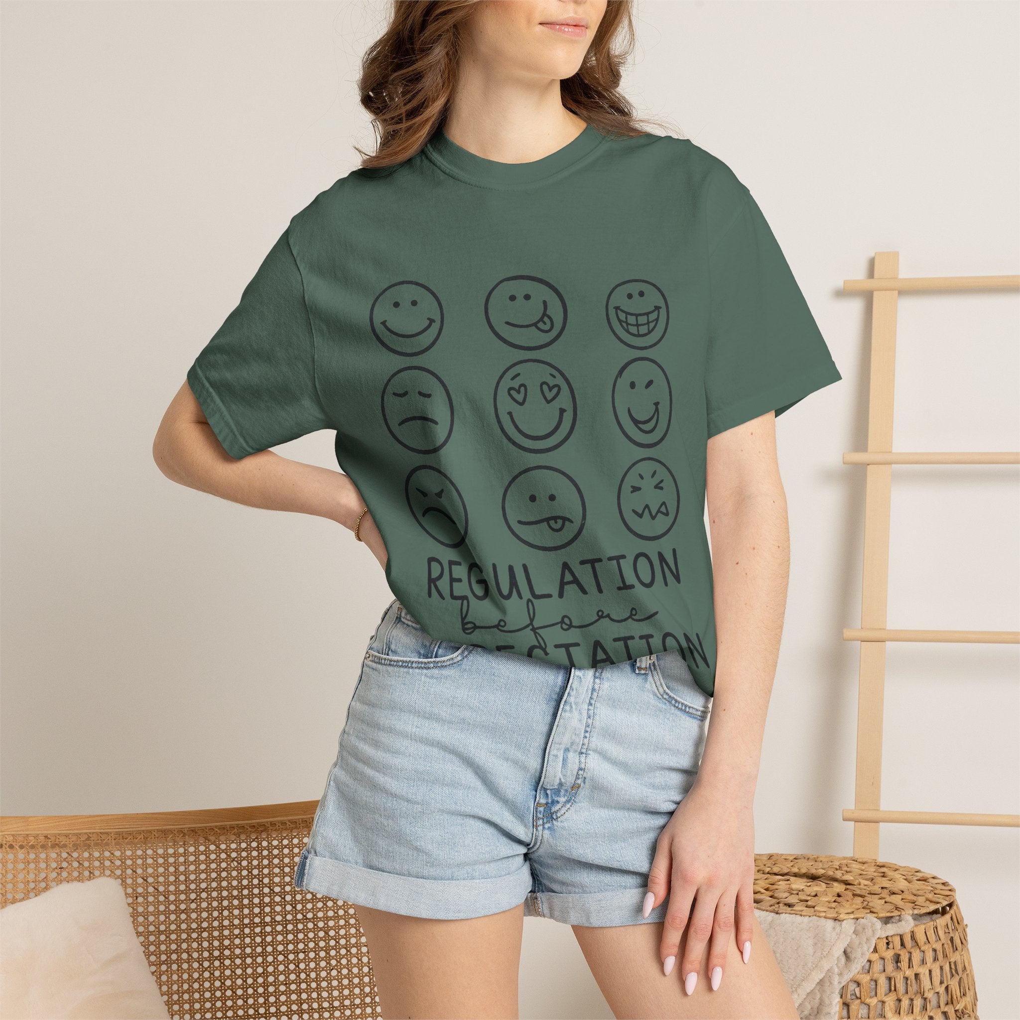 T-Shirt — "Regulation Before Expectation" Emotional Wellness Tee