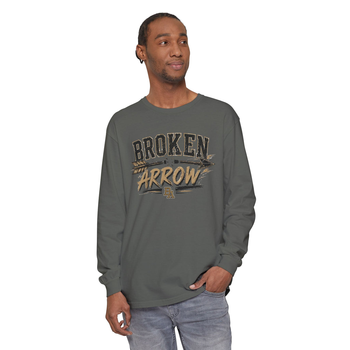 Broken Arrow Long Sleeve T-Shirt – Vintage Arrow Graphic