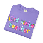 3rd Grade Teacher T-Shirt — "Big Hearts Shape Little Minds" Colorful School Teacher Tee