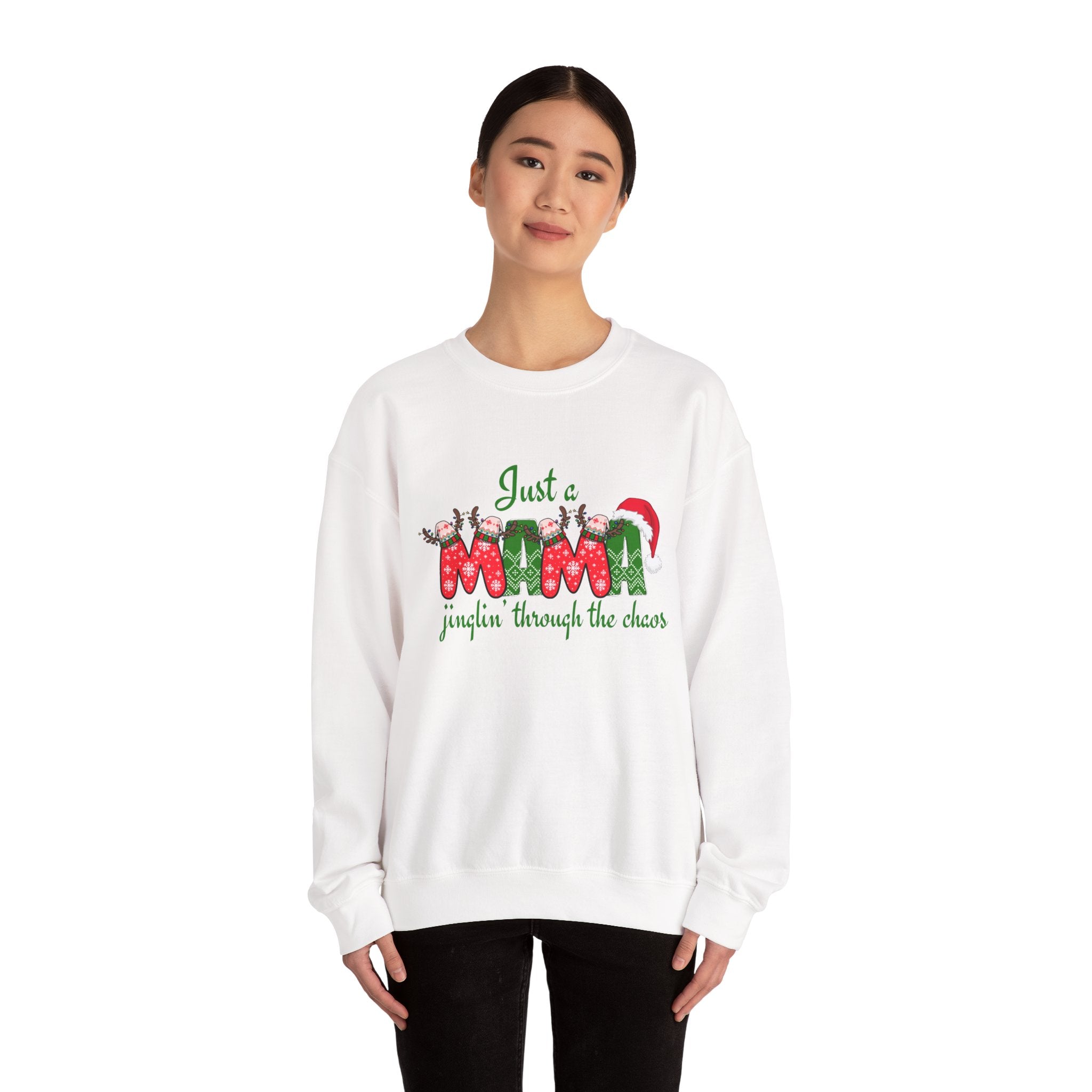 Just a Mama Holiday Crewneck Sweatshirt