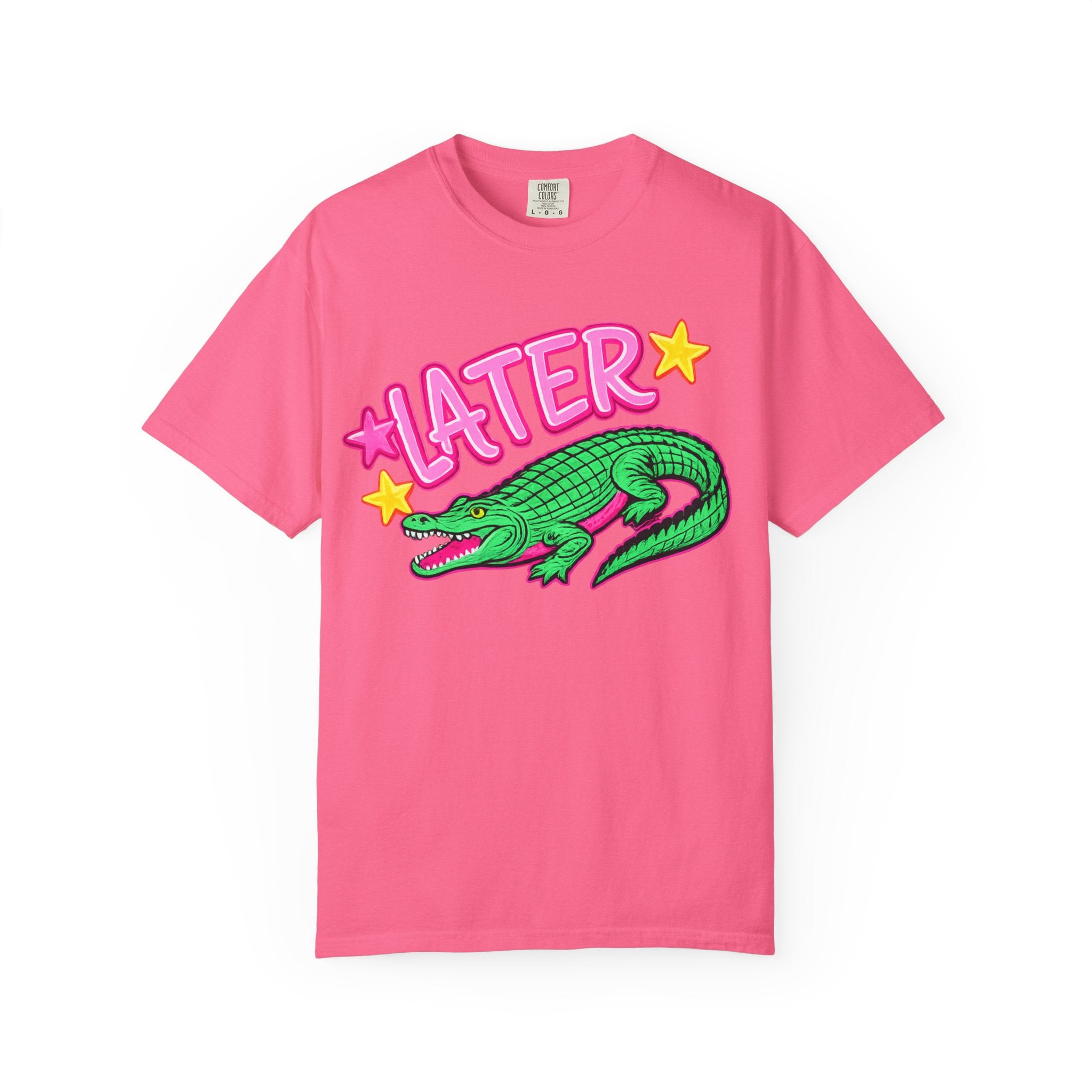 Later, After While Crocodile T-Shirt — Retro Neon Alligator Graphic Tee