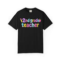 2nd grade Teacher T-Shirt — "Big Hearts Shape Little Minds" Colorful School Teacher Tee