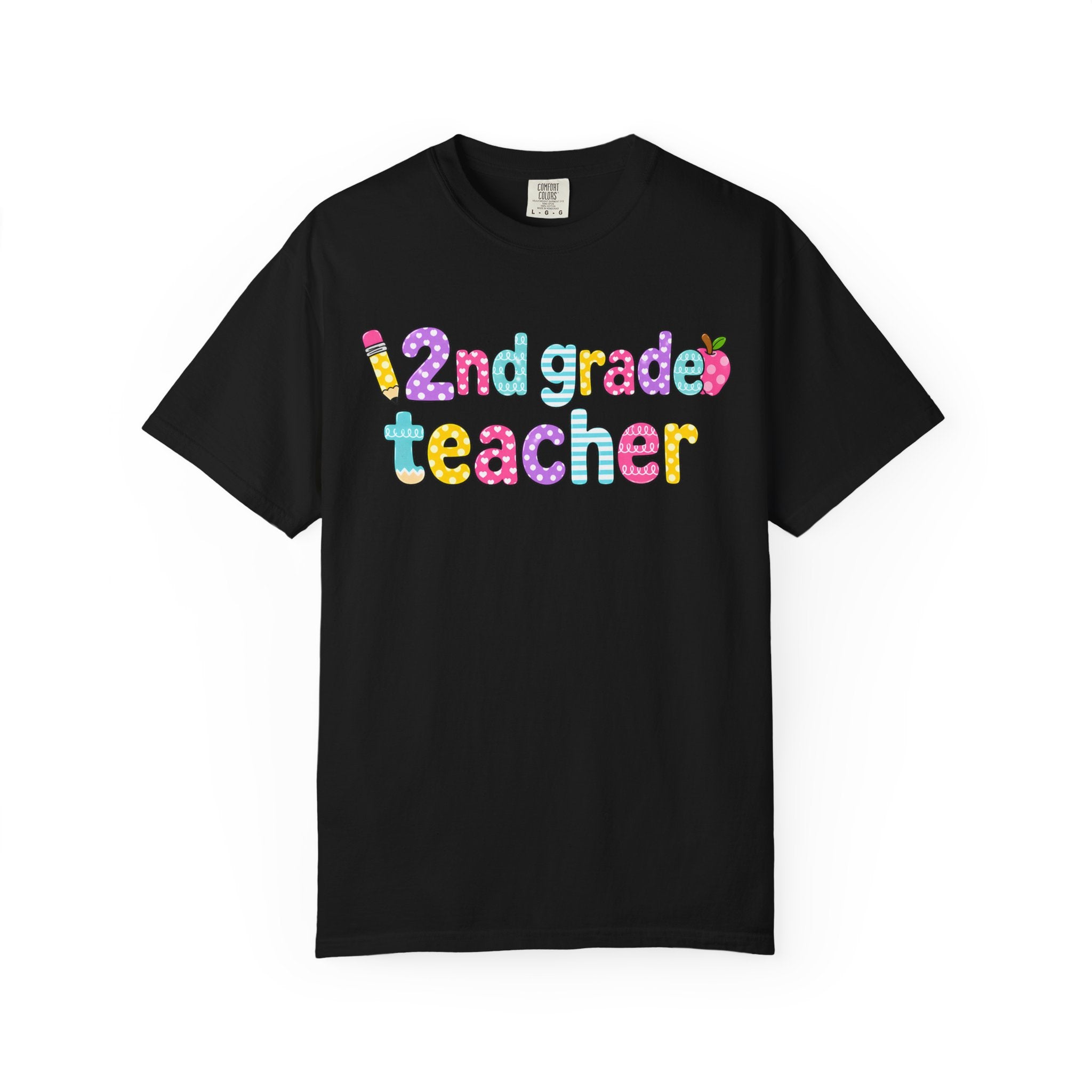 2nd grade Teacher T-Shirt — "Big Hearts Shape Little Minds" Colorful School Teacher Tee