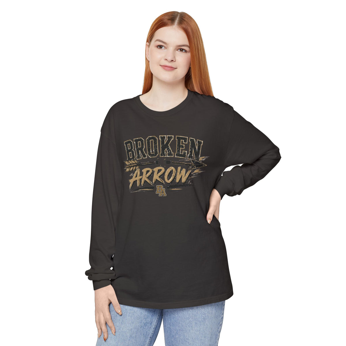 Broken Arrow Long Sleeve T-Shirt – Vintage Arrow Graphic