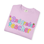 2nd grade Teacher T-Shirt — "Big Hearts Shape Little Minds" Colorful School Teacher Tee