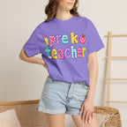 Pre k Teacher T-Shirt — "Big Hearts Shape Little Minds" Colorful School Teacher Tee