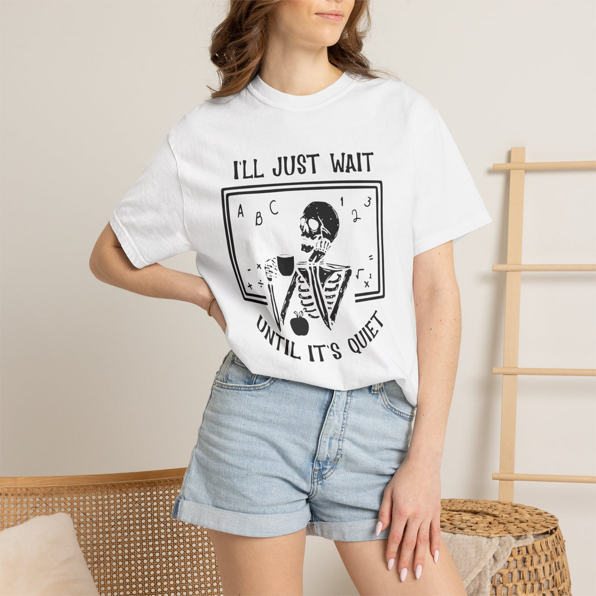 I'll Just Wait Until It's Quiet Skeleton T-Shirt