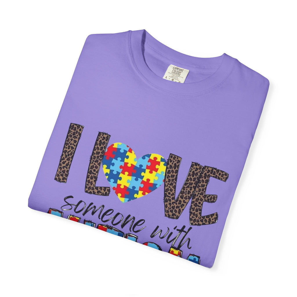 I Love Someone With Autism T-Shirt — Autism Awareness Puzzle Heart Tee