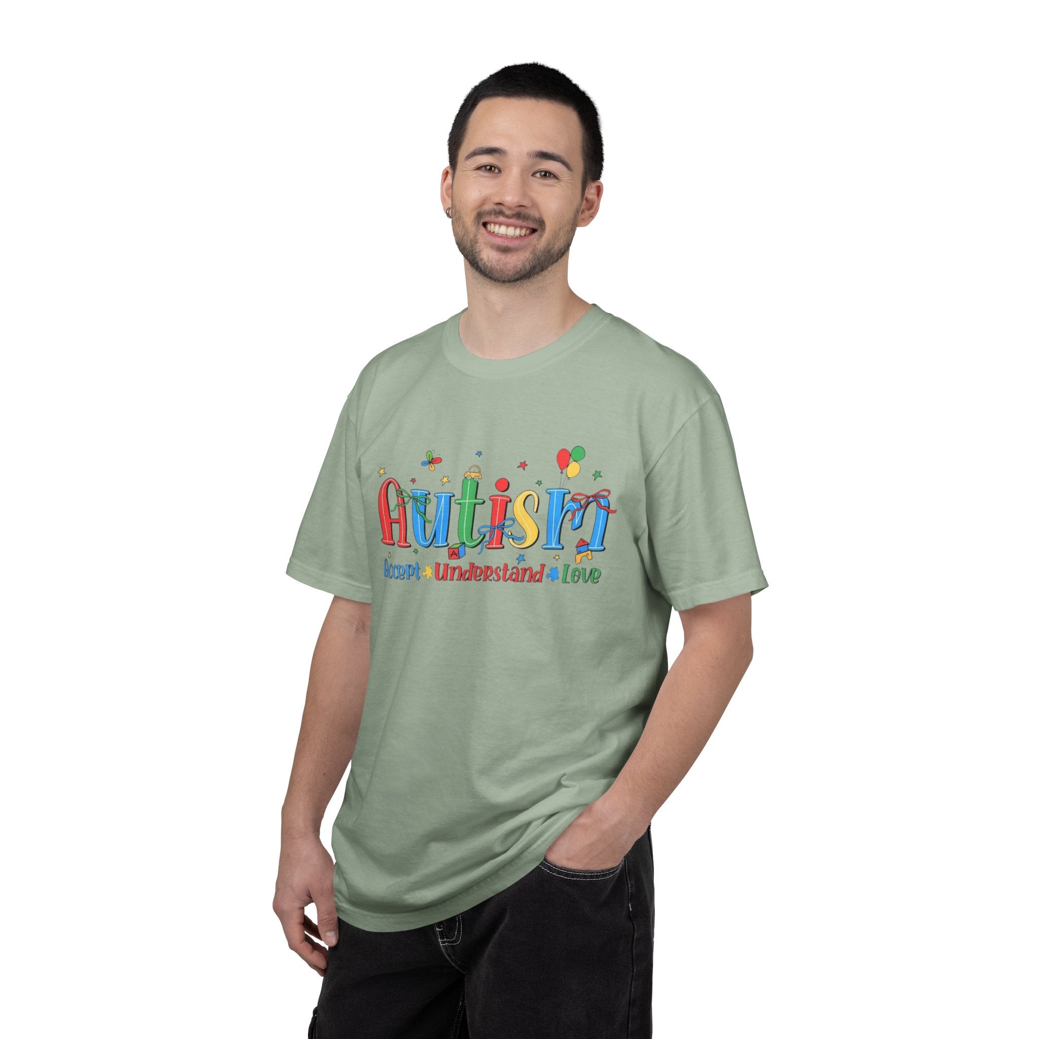 Autism Awareness T-Shirt — "Accept • Understand • Love" Colorful Puzzle Design