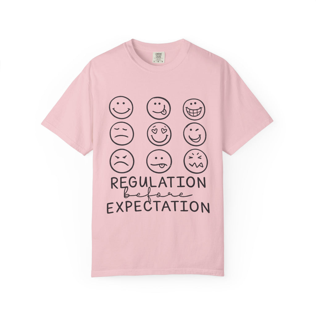 T-Shirt — "Regulation Before Expectation" Emotional Wellness Tee