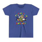 Youth Tee - "It's Okay To Be Different" Rainbow Skate Character Kids T-Shirt