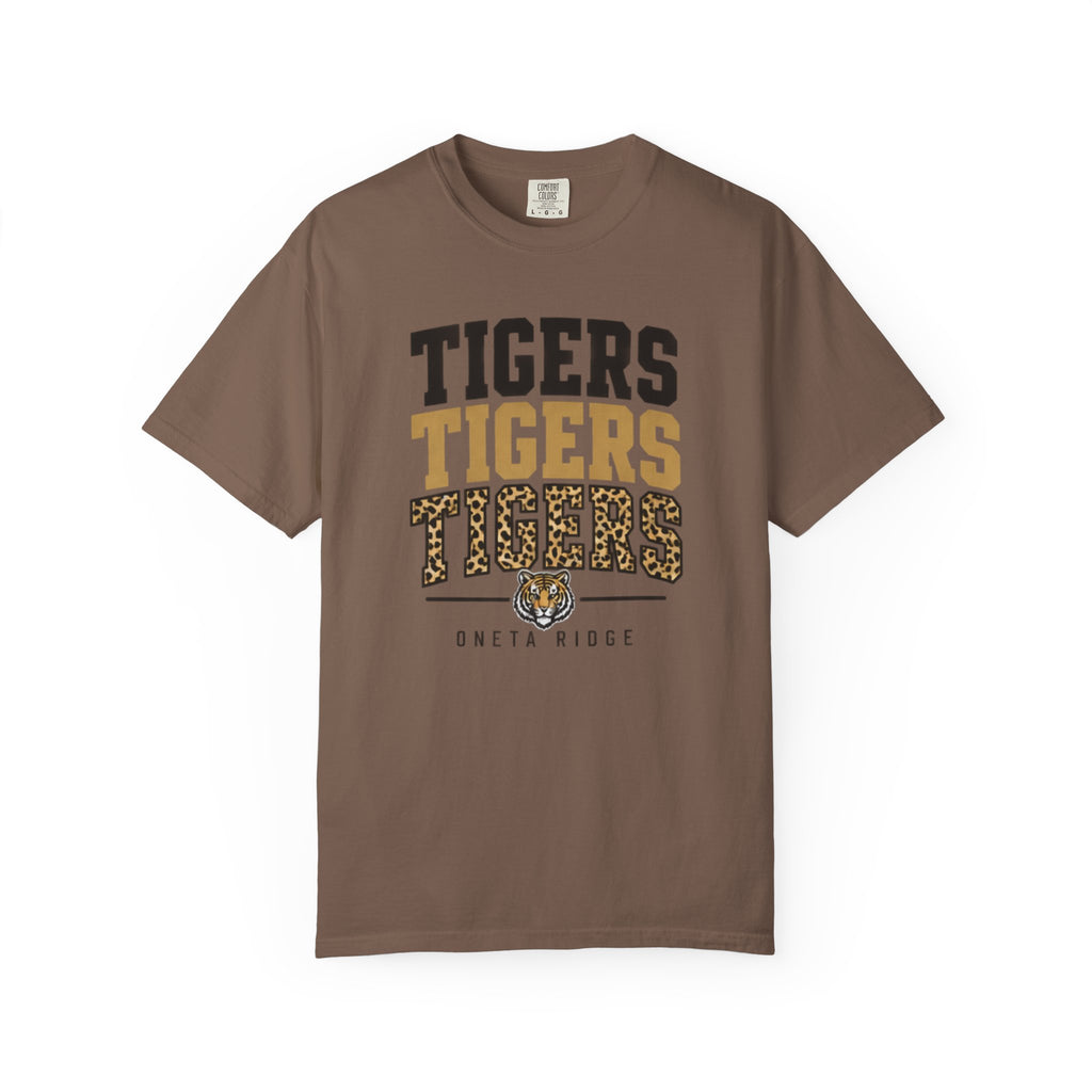 Tigers Graphic T-Shirt — Oneta Ridge Leopard Print School Spirit Tee