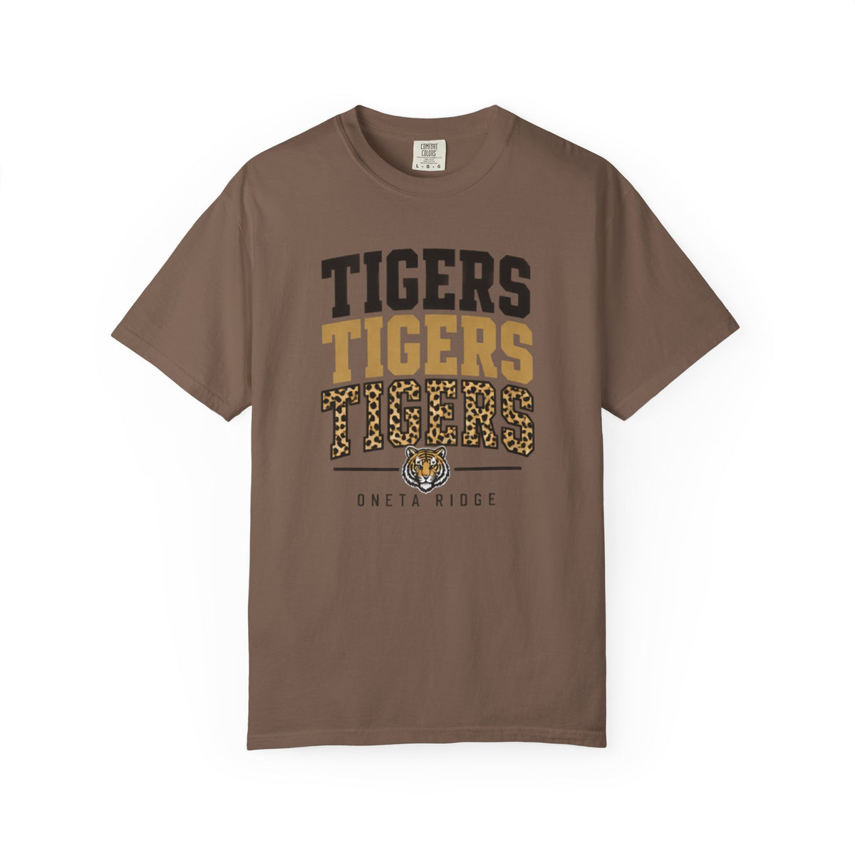 Tigers Graphic T-Shirt — Oneta Ridge Leopard Print School Spirit Tee
