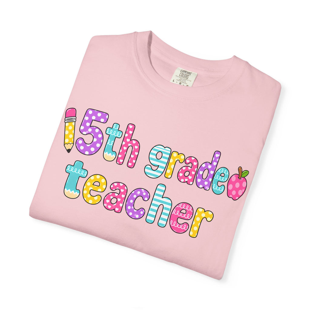 5rd Grade Teacher T-Shirt — "Big Hearts Shape Little Minds" Colorful School Teacher Tee