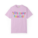 4nd grade Teacher T-Shirt — "Big Hearts Shape Little Minds" Colorful School Teacher Tee