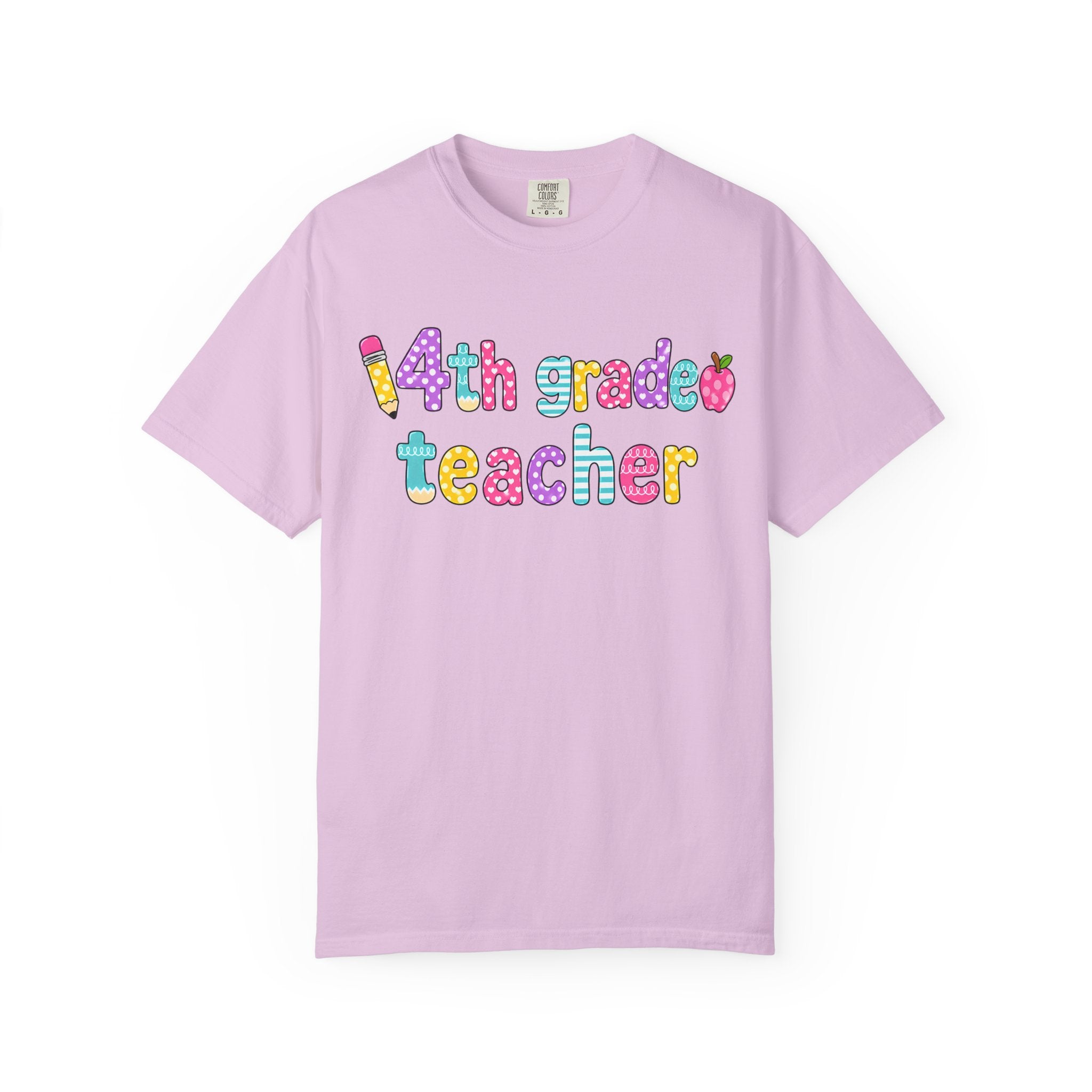 4nd grade Teacher T-Shirt — "Big Hearts Shape Little Minds" Colorful School Teacher Tee