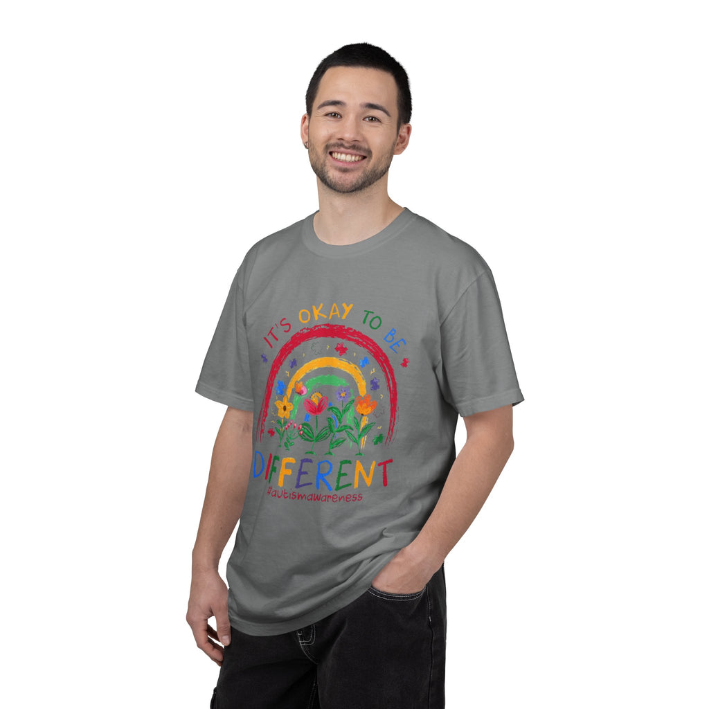 It's Okay To Be Different T-Shirt — Rainbow Autism Awareness Tee