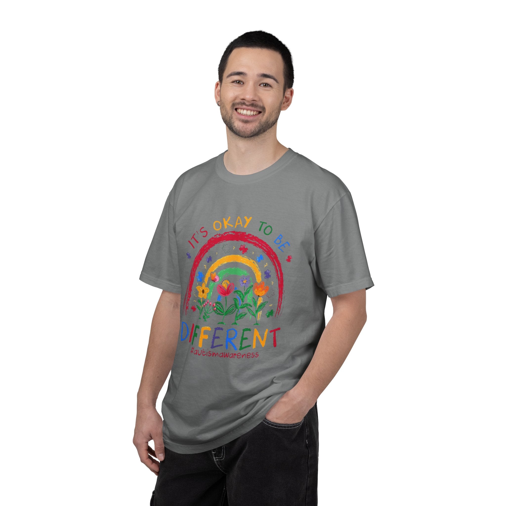 It's Okay To Be Different T-Shirt — Rainbow Autism Awareness Tee
