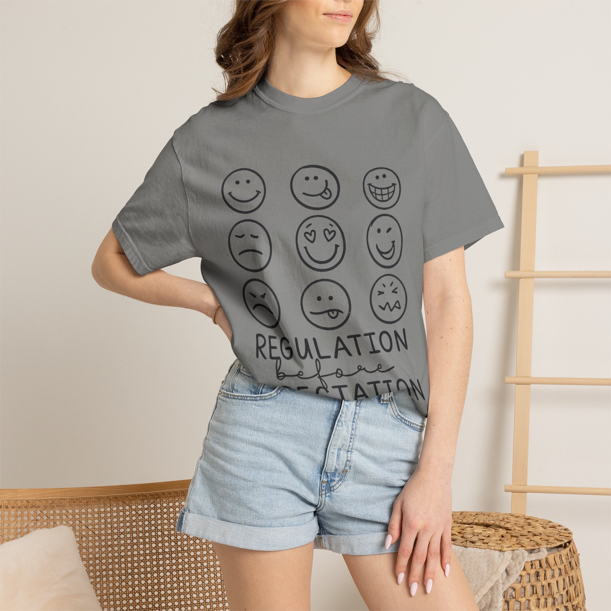 T-Shirt — "Regulation Before Expectation" Emotional Wellness Tee