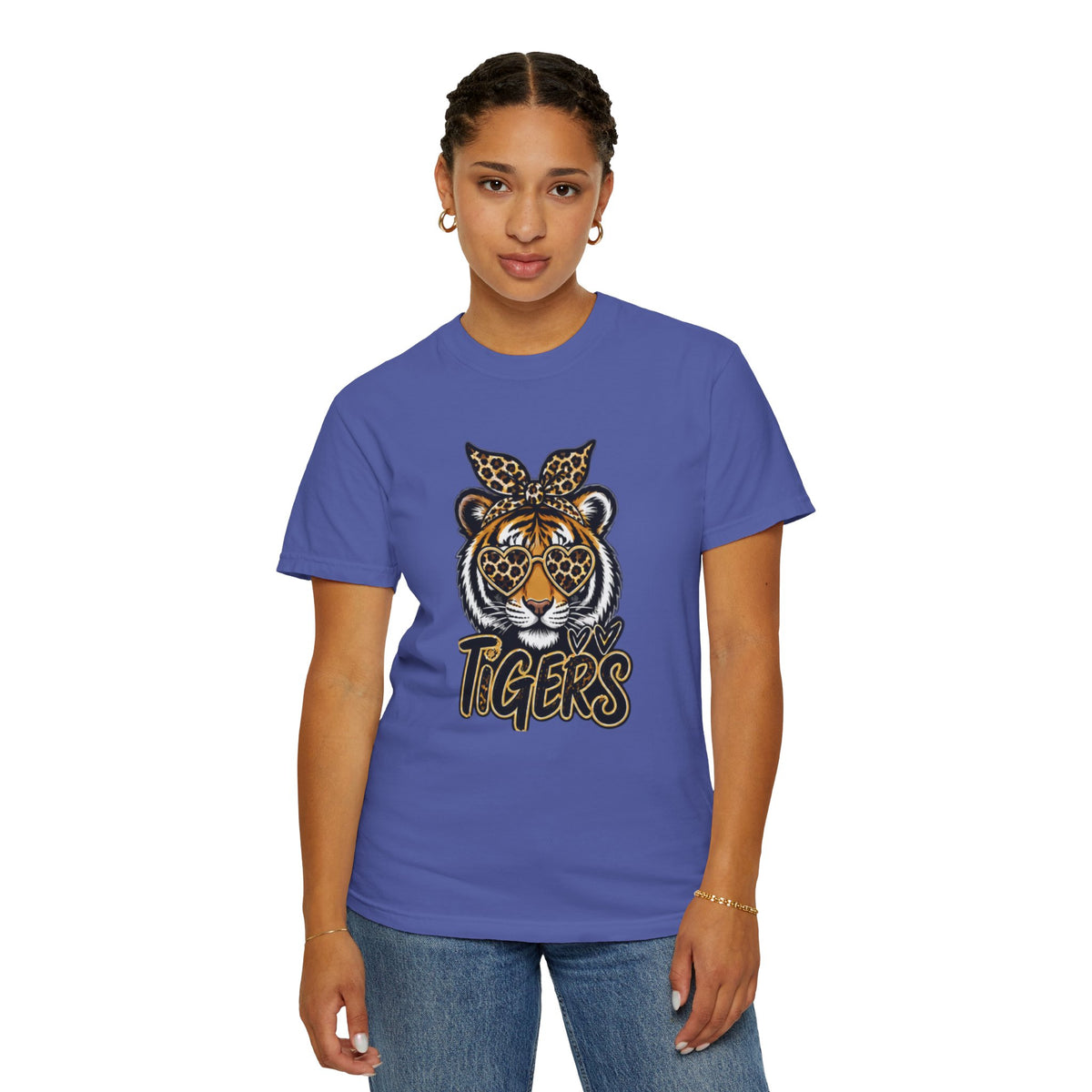 Tigers Leopard-Print Tiger Graphic Tee