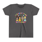 Youth Tee — "It's Okay to Be Different" Diverse Kids Graphic Shirt