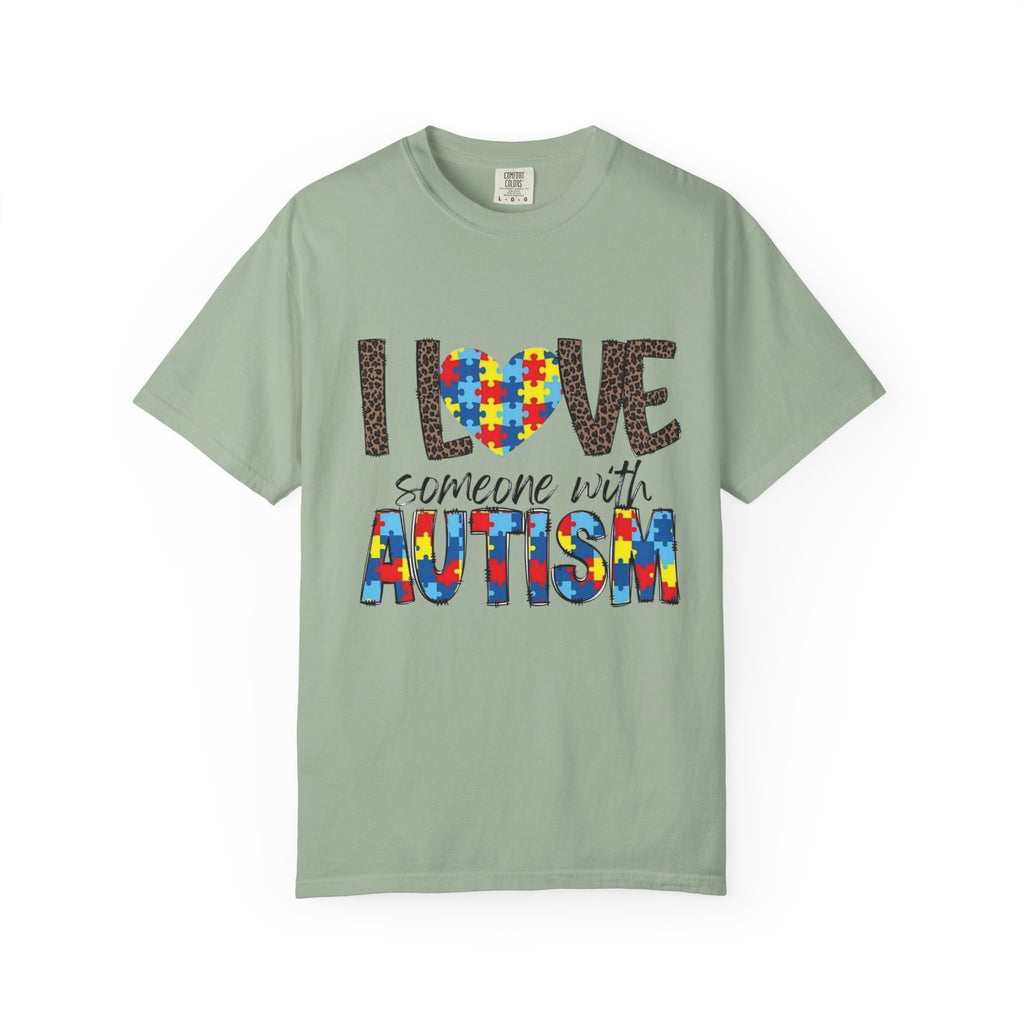 I Love Someone With Autism T-Shirt — Autism Awareness Puzzle Heart Tee