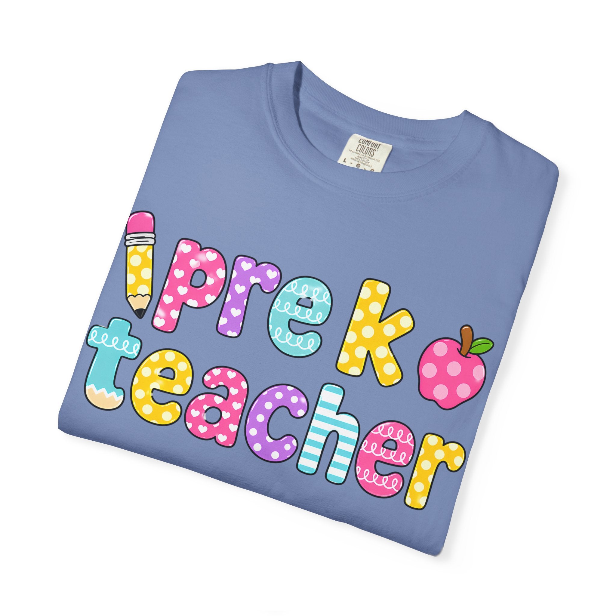 Pre k Teacher T-Shirt — "Big Hearts Shape Little Minds" Colorful School Teacher Tee
