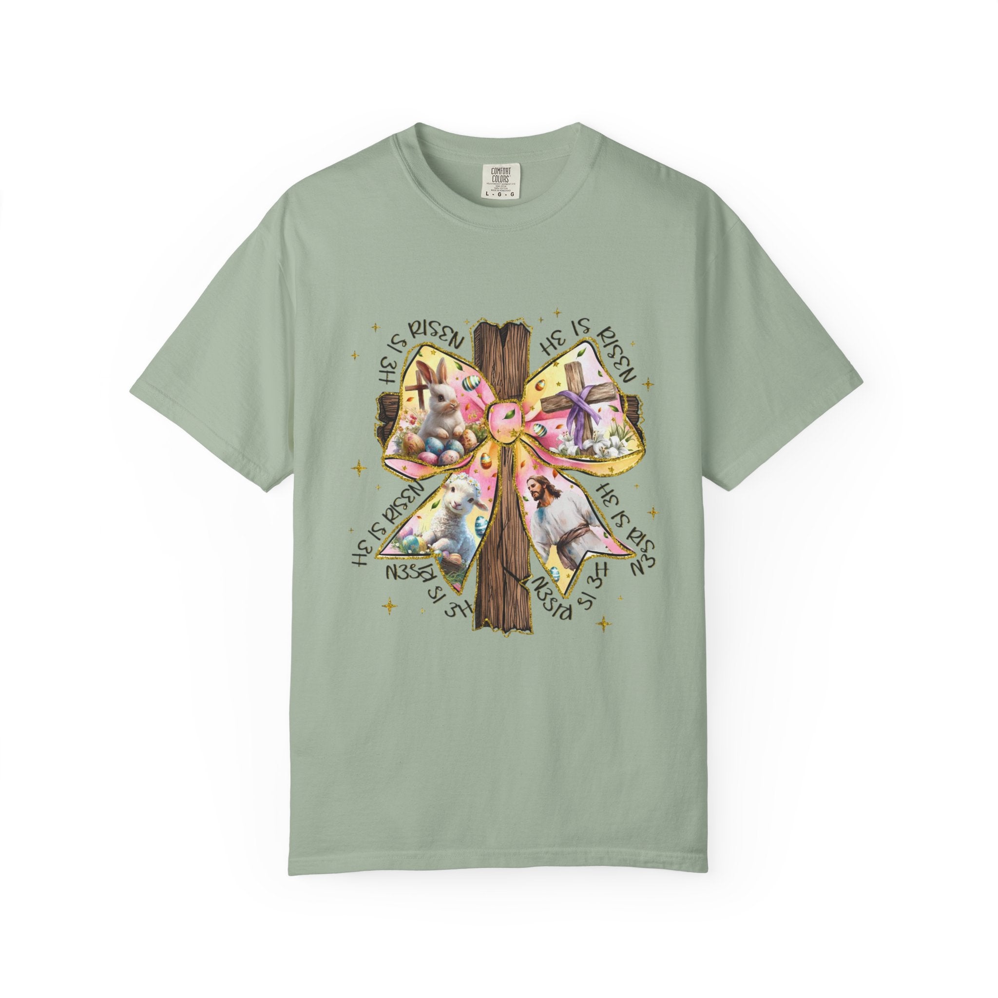 Cross & Ribbon T-Shirt — Jesus is With Us Graphic Tee