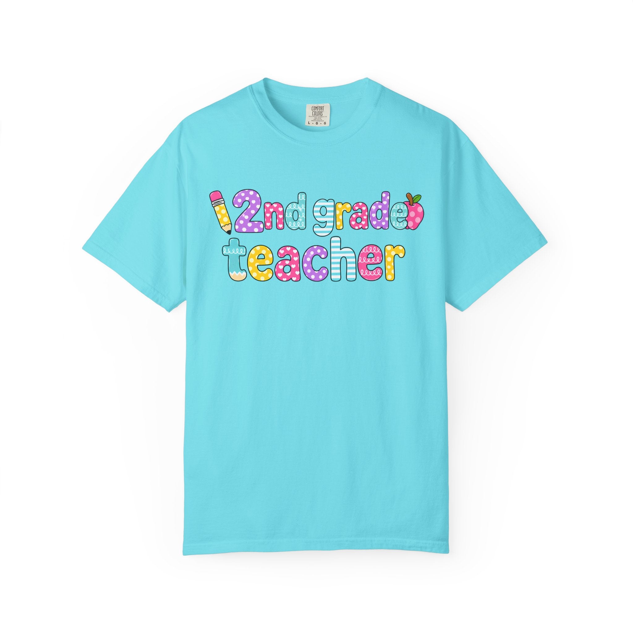 2nd grade Teacher T-Shirt — "Big Hearts Shape Little Minds" Colorful School Teacher Tee