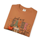 Fall Teacher T-Shirt - "Just a Teacher Who Loves Fall" Autumn Classroom Tee