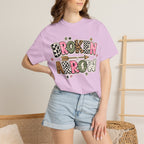 Broken Arrow Graphic T‑Shirt — Retro Patchwork Lettering Tee